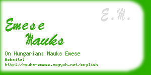 emese mauks business card